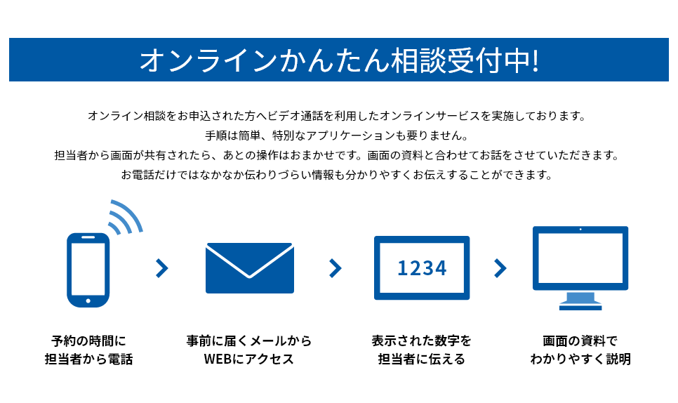 オンラインかんたん相談受付中！