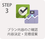 STEP3 プラン内容のご確認・内容決定・見積提案