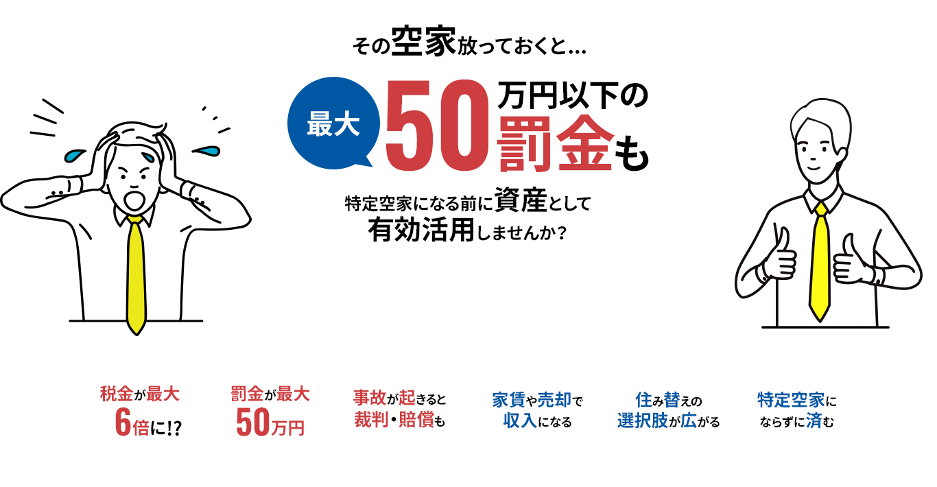 その空家、放っておくと…最大50万円以下の罰金も