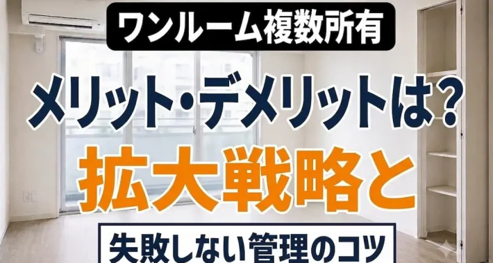 ワンルームを複数所有するメリット・デメリットは？失敗しない拡大戦略と管理のコツ│ワンルーム　複数所有　貸したい