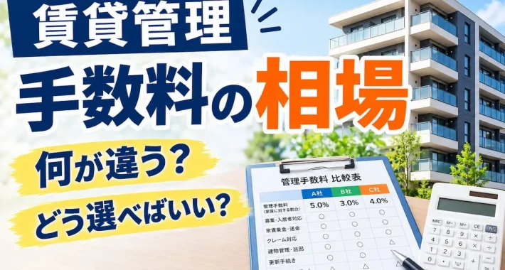 管理手数料の相場は3～10％│安さだけで選ぶデメリットと管理会社を選ぶポイント